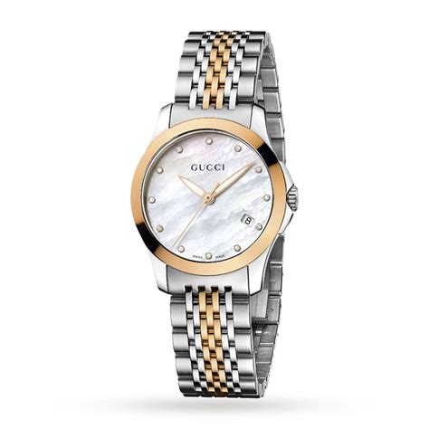 gucci g timeless rose gold ladies watch|Gucci interlocking watch.